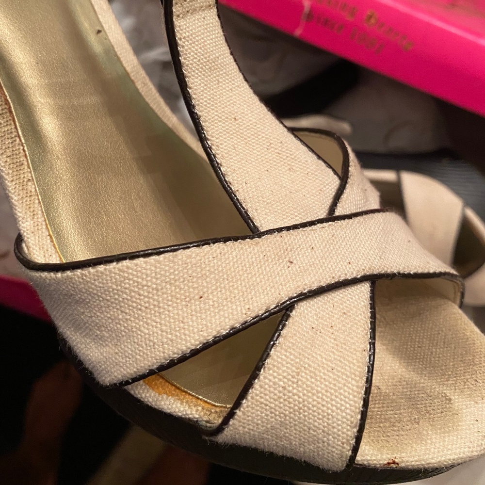 Brown and Cream Candice sandals